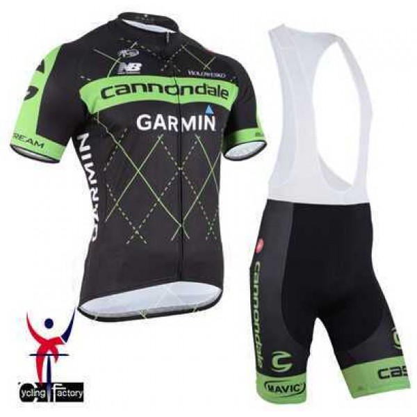 2015 Cannondale Garmin Fietskleding Set Fietsshirt Met Korte Mouwen+Korte Koersbroek