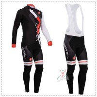 Castelli 2014 Wielerkleding Set Wielershirt Lange Mouwen+Lange Fietsbroeken Bib Zwart Castelli 2014 Wielerkleding Set Wielershirt Lange Mouwen+Lange Fietsbroeken Bib Zwart