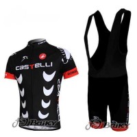 Castelli Pro Team Fietskleding Set Fietsshirt Met Korte Mouwen+Korte Koersbroek Zwart Castelli Pro Team Fietskleding Set Fietsshirt Met Korte Mouwen+Korte Koersbroek Zwart