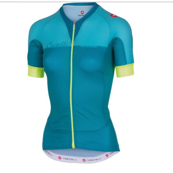 2016 Castelli Vrouwen Aero Wielershirt Korte Mouw Groen