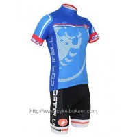 Castelli Velocissimo Giro Wielerkleding Set Set Wielershirts Korte Mouw+Fietsbroek Blauw Castelli Velocissimo Giro Wielerkleding Set Set Wielershirts Korte Mouw+Fietsbroek Blauw