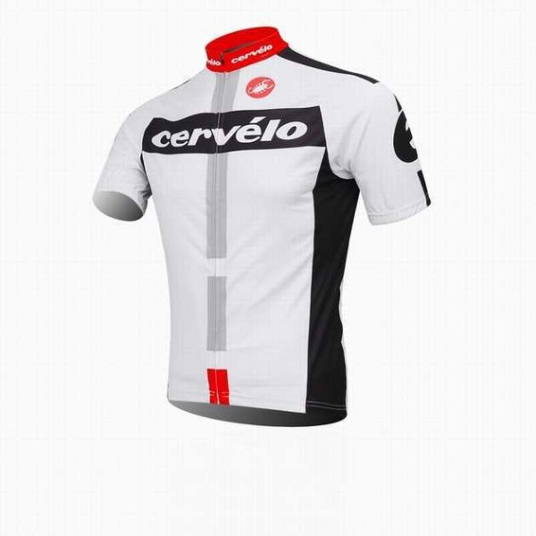 2014 Castelli Cervelo Wielershirt Met Korte Mouwen Wit