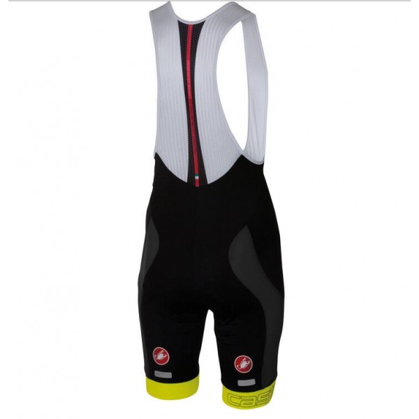 2016 Castelli Velocissimo Korte Fietsbroeken Bib Geel Zwart