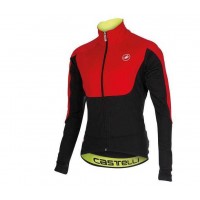 2016-2017 Castelli Wielershirt Lange Mouw Zwart Rood