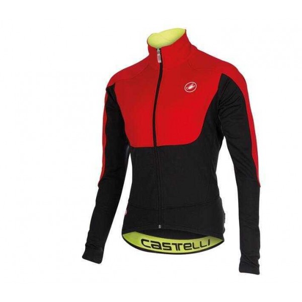 2016-2017 Castelli Wielershirt Lange Mouw Zwart Rood