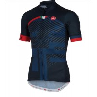 2016 Castelli Veleno Wielershirt Korte Mouw Zwart Blauw