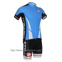 Castelli Climber Wielerkleding Set Set Wielershirts Korte Mouw+Fietsbroek Blauw Castelli Climber Wielerkleding Set Set Wielershirts Korte Mouw+Fietsbroek Blauw