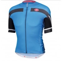 2016 Castelli Free Aero Race 4.0 Wielershirt Korte Mouw Blauw