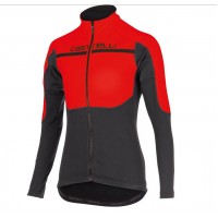 2016 Castelli Secondo Strato Wielershirt Lange Mouwen Rood Zwart