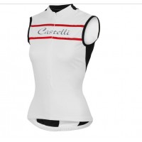 2016 Castelli Vrouwen Promessa Wielershirts Mouwloos Wit 2016 Castelli Vrouwen Promessa Wielershirts Mouwloos Wit