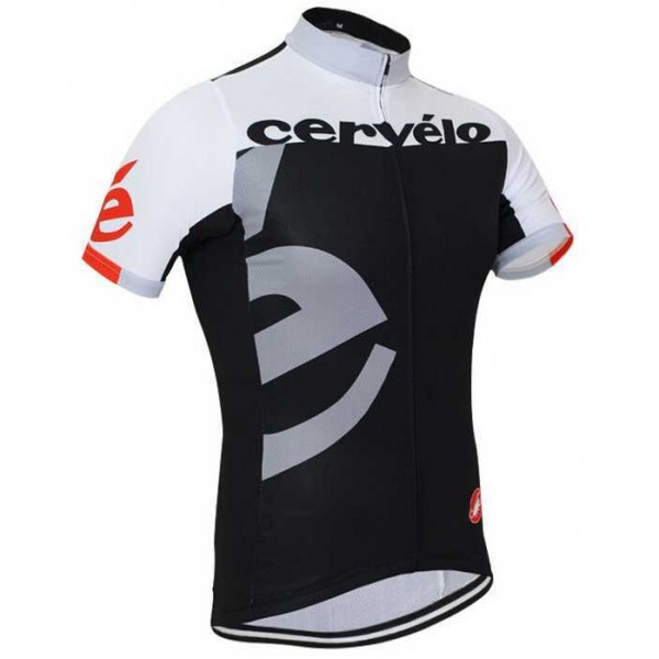 2015 Cervelo Wielershirt Met Korte Mouwen Zwart Gris