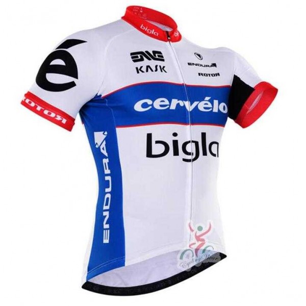 16/17 Cervelo Endura Bigla Wielershirt Met Korte Mouwen Blauw