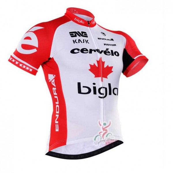 16/17 Cervelo Endura Bigla Wielershirt Met Korte Mouwen Rood