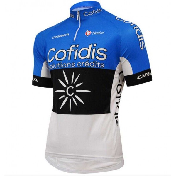 2015 Cofidis Wielershirt Met Korte Mouwen Blauw