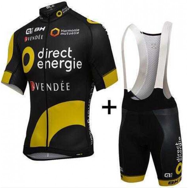 2016 DIRECT ENERGIE PRR Fietskleding Wielershirt Korte+Korte Fietsbroeken Bib