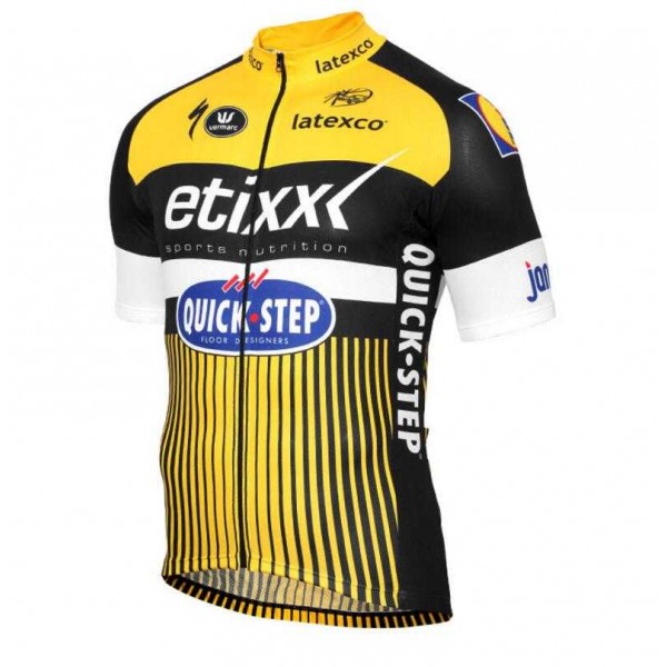 2016 Etixx Quick Step Wielershirt Met Korte Mouwen Geel