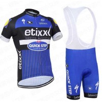 2016 Etixx-Quick Step Fietskleding Set Fietsshirt Met Korte Mouwen+Korte Koersbroek Blauw Zwart 2016 Etixx-Quick Step Fietskleding Set Fietsshirt Met Korte Mouwen+Korte Koersbroek Blauw Zwart