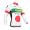 Europcar 2014 Wielershirt Lange Mouw Zwart Wit Rood Groen