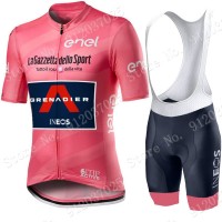 Pink Giro D'italia 2021 Ineos Grenaider Fietskleding Fietsshirt Korte Mouw+Korte Fietsbroeken TURtAc Pink Giro D'italia 2021 Ineos Grenaider Fietskleding Fietsshirt Korte Mouw+Korte Fietsbroeken TURtAc