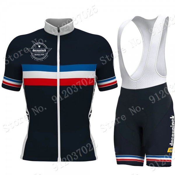 Deceuninck Quick Step 2021 Team Fietskleding Set Wielershirts Korte Mouw+Korte Fietsbroeken Bib FhouO4