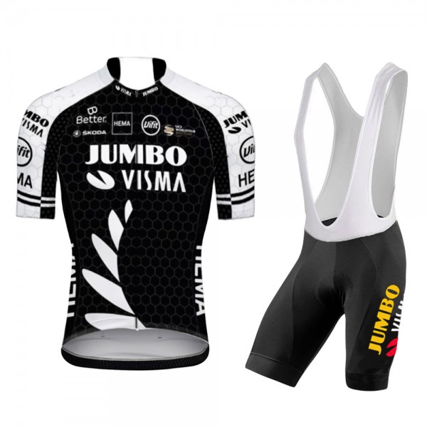 Jumbo Visma New Zealand Pro Team 2021 Fietskleding Set Wielershirts Korte Mouw+Korte Fietsbroeken Bib WM49ue