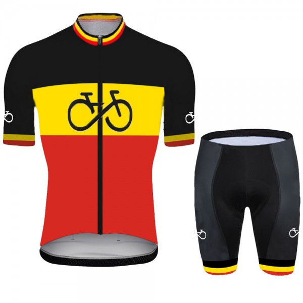 Belgium Pro 2021 Team Fietskleding Set Wielershirts Korte Mouw+Korte Fietsbroeken Bib 7F69Ye