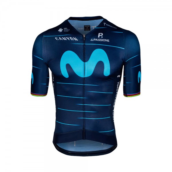 Fietskleding Profteams 2022 Movistar Wielerkleding Fietsshirt Korte Mouw World Champion AfrK7