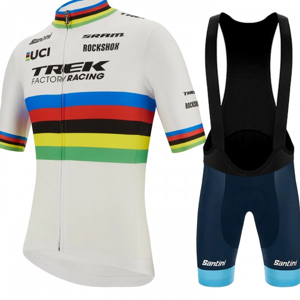 Fietskleding Profteams 2022 TREK SEGAFREDO Fietsshirt Korte Mouw+Korte Fietsbroeken World Champion AP1hy