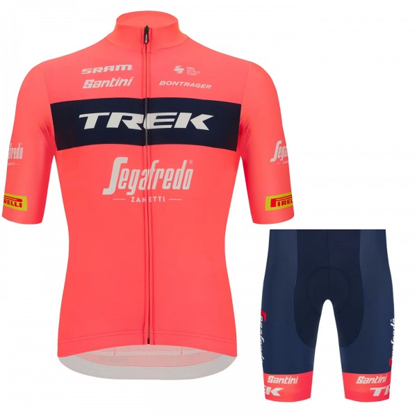 Fietskleding Profteams 2022 TREK SEGAFREDO Fietsshirt Korte Mouw+Korte Fietsbroeken Bib RED 4NY3l