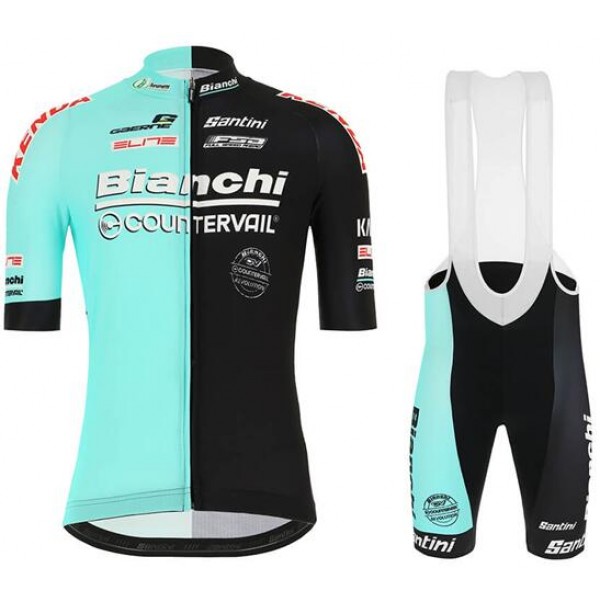 Wielerkleding Profteams 2020 Bianchi Countervail Fietskleding Set Fietsshirt Met Korte Mouwen+Koersbroek Korte