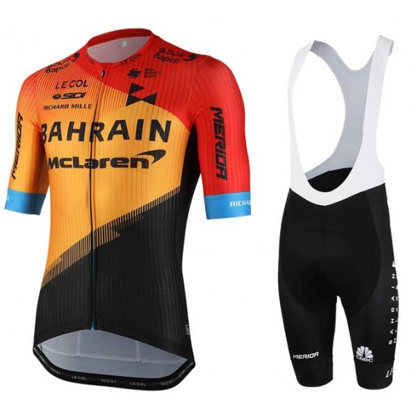 Wielerkleding Profteams 2020 Bahrain McLaren Fietskleding Set Fietsshirt Met Korte Mouwen+Koersbroek Korte