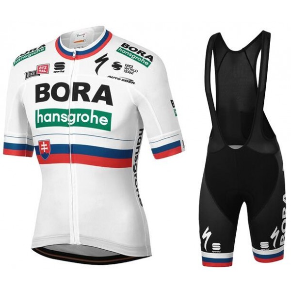 Wielerkleding Profteams 2020 BORA-Hansgrohe Slowakischer Meister Fietskleding Set Fietsshirt Met Korte Mouwen+Koersbroek Korte