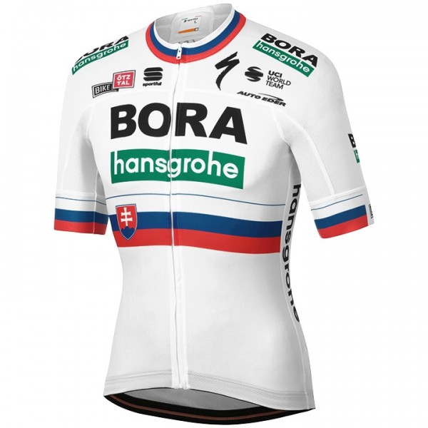 Wielerkleding Profteams 2020 BORA-Hansgrohe Slowakischer Meister Wielershirt Met Korte Mouwen