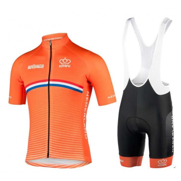 Wielerkleding Profteams 2020 NIEDERLANDE Set Fietskleding Set Fietsshirt Met Korte Mouwen+Koersbroek Korte