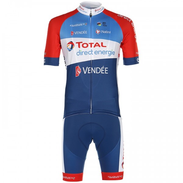 Wielerkleding Profteams 2020 Team Total Direct Energie Fietskleding Set Wielershirt Korte Mouwen+Fietsbroek Korte Geel