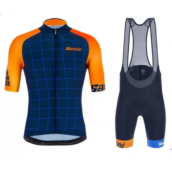 Wielerkleding Profteams 2020 TOUR DOWN UNDER Fietskleding Set Fietsshirt Met Korte Mouwen+Koersbroek Korte Blauw