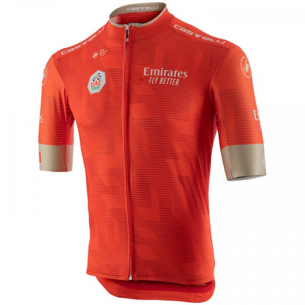 Wielerkleding Profteams 2020 UAE Tour Wielershirt Met Korte Mouwen Orange