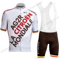 Ag2r Mondiale Citroen 2021 Belgium Team Fietskleding Set Fietsshirt Met Korte Mouwen+Korte Koersbroek Bib BECBV Ag2r Mondiale Citroen 2021 Belgium Team Fietskleding Set Fietsshirt Met Korte Mouwen+Korte Koersbroek Bib BECBV