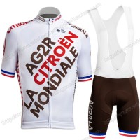 Ag2r Mondiale Citroen 2021 France Team Fietskleding Set Fietsshirt Met Korte Mouwen+Korte Koersbroek Bib IYRIC Ag2r Mondiale Citroen 2021 France Team Fietskleding Set Fietsshirt Met Korte Mouwen+Korte Koersbroek Bib IYRIC