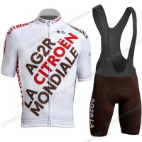 Ag2r Mondiale Citroen 2021 Team Fietskleding Set Fietsshirt Met Korte Mouwen+Korte Koersbroek Bib VGNSD Ag2r Mondiale Citroen 2021 Team Fietskleding Set Fietsshirt Met Korte Mouwen+Korte Koersbroek Bib VGNSD