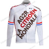 Ag2r Mondiale Citroen France 2021 Fietskleding Set Wielershirts Lange Mouw+Lange Wielrenbroek Bib XIABM Ag2r Mondiale Citroen France 2021 Fietskleding Set Wielershirts Lange Mouw+Lange Wielrenbroek Bib XIABM