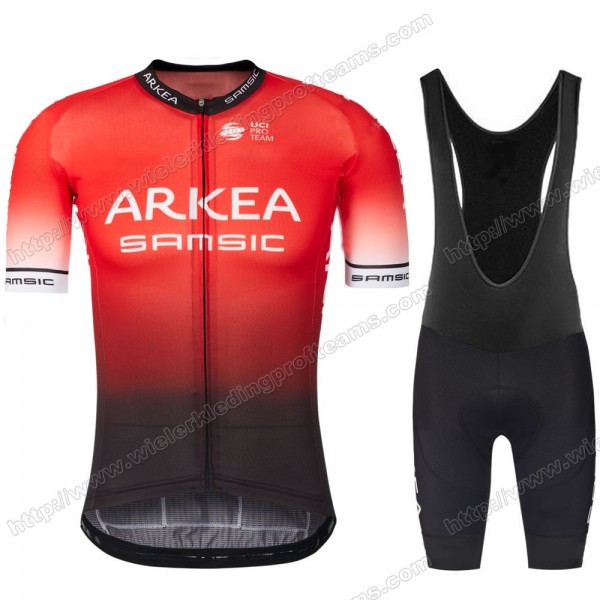 Arkea Samsic 2021 Fietskleding Set Fietsshirt Met Korte Mouwen+Korte Koersbroek Bib KZDVI