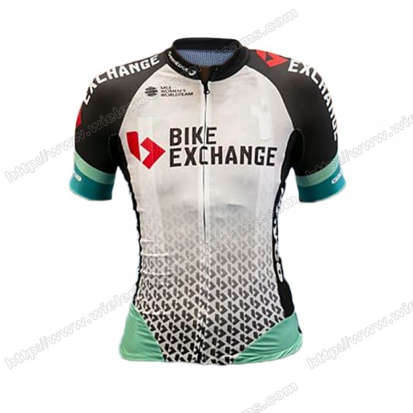 BIKEEXCHANGE 2021 Team Fietskleding Set Fietsshirt Met Korte Mouwen+Korte Koersbroek Bib SSJNF