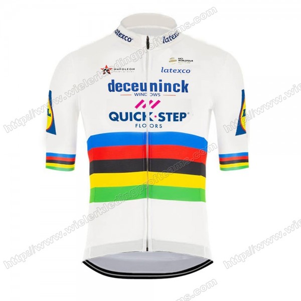 Deceuninck Quick Step 2020 UCI World Champion Fietsshirts Korte Mouws QBIMX