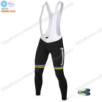 Winter Thermal Fleece Deceuninck Quick Step 2020 UCI World Champion Lange Fietsbroeken Bib ZLIID