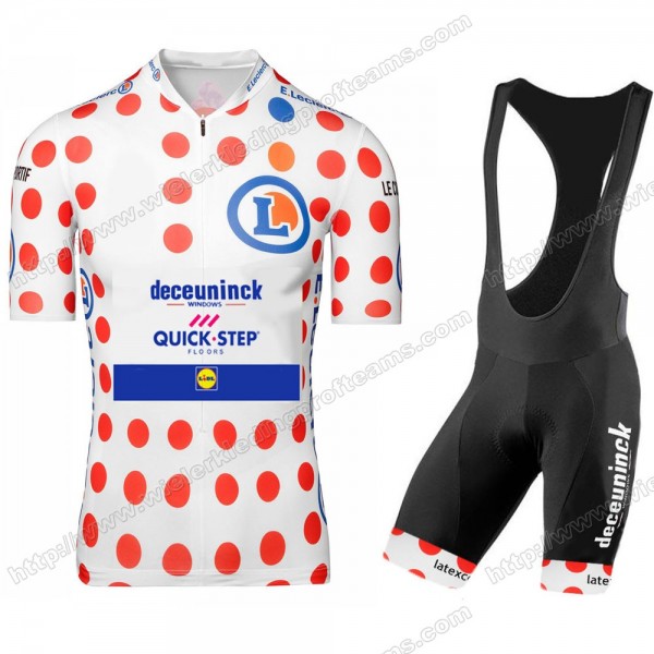 Deceuninck Quick Step 2020 Tour De France Fietskleding Set Fietsshirt Met Korte Mouwen+Korte Koersbroek Bib QCPFN