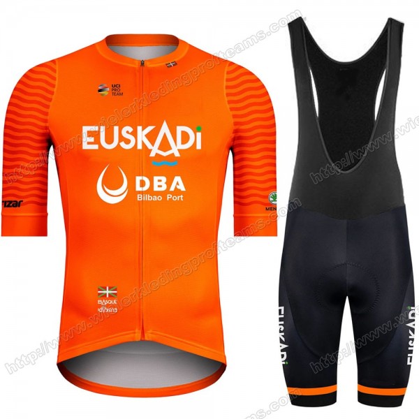 Euskaltel DBA Euskadi 2021 Fietskleding Set Fietsshirt Met Korte Mouwen+Korte Koersbroek Bib NNTXC