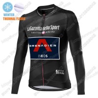 Winter Thermal Fleece Men Giro D'italia INEOS Grenadier 2021 Wielershirts Lange Mouwen URLIA Winter Thermal Fleece Men Giro D'italia INEOS Grenadier 2021 Wielershirts Lange Mouwen URLIA