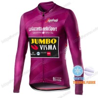 Winter Thermal Fleece Men Giro D'italia Jumbo Visma 2021 Wielershirts Lange Mouwen ENSIZ Winter Thermal Fleece Men Giro D'italia Jumbo Visma 2021 Wielershirts Lange Mouwen ENSIZ