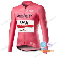 Winter Thermal Fleece Men Giro D'italia Uae Emirates 2021 Wielershirts Lange Mouwen JKJBA Winter Thermal Fleece Men Giro D'italia Uae Emirates 2021 Wielershirts Lange Mouwen JKJBA